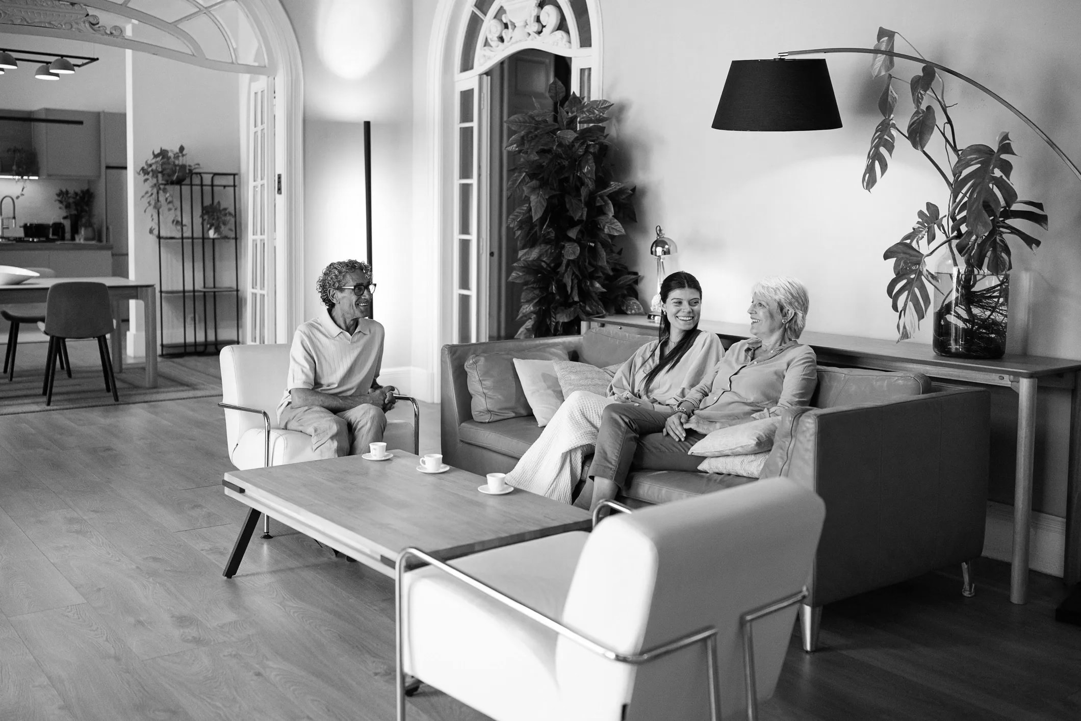 Happy family at home